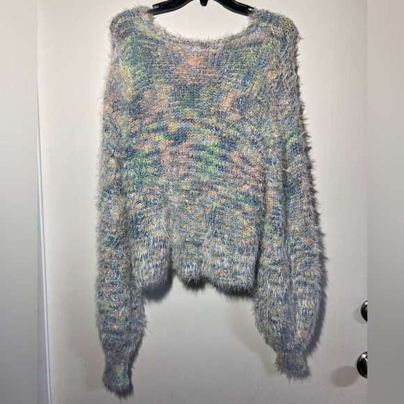 Free People Gelato Pullover Oversized Sweater Galaxy Combo Color Sz XSmall EUC - Picture 5 of 14